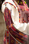 Jaffa Red & Black Embroidery Thobe