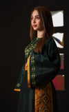 Cypress Motif Silk Dress